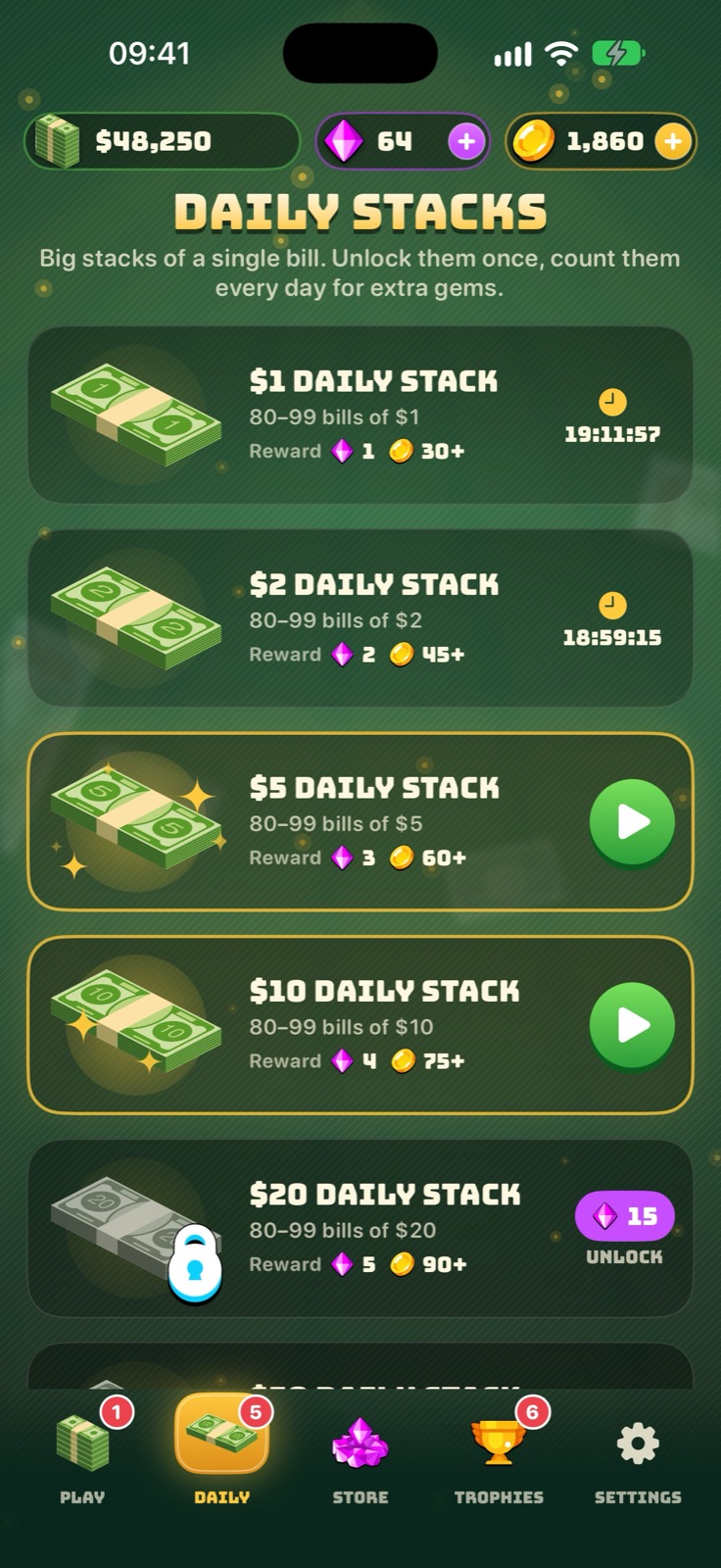 Daily stacks